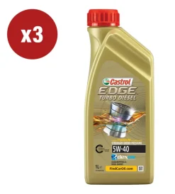 3 pezzi olio edge td 5w-40 q3 titanium 1l>Castrol Online