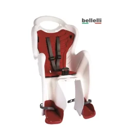 Bellelli seggiolino bici posteriore mr fox bianco rosso con b-fix> Sale