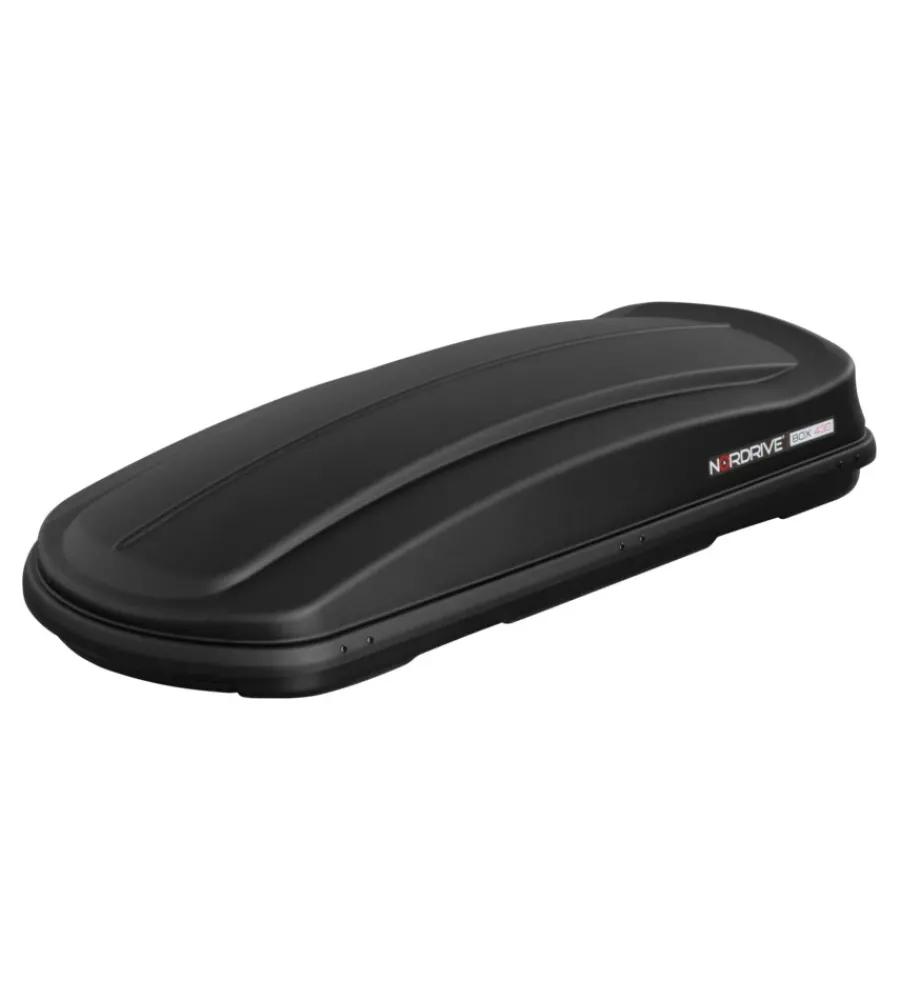 Box tetto per auto 430 litri in abs nero goffrato - n60016>Nordrive Online