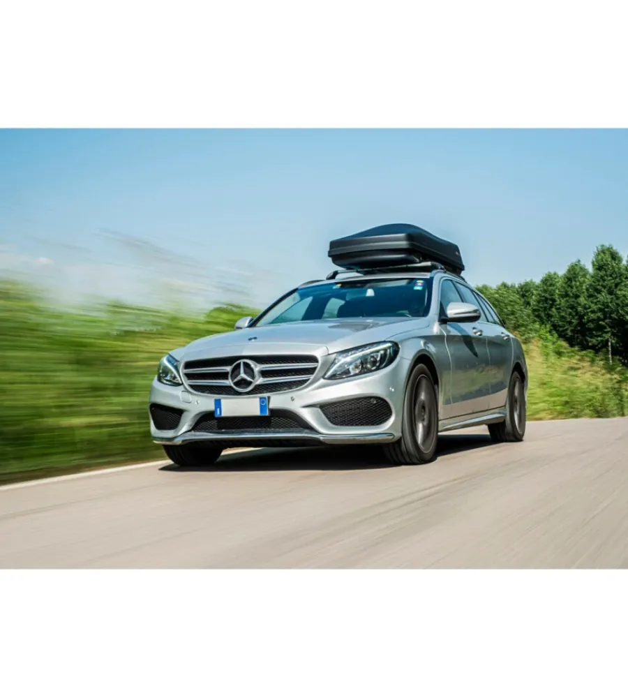 Box tetto per auto 400 litri in abs nero goffrato - n60040>Nordrive New