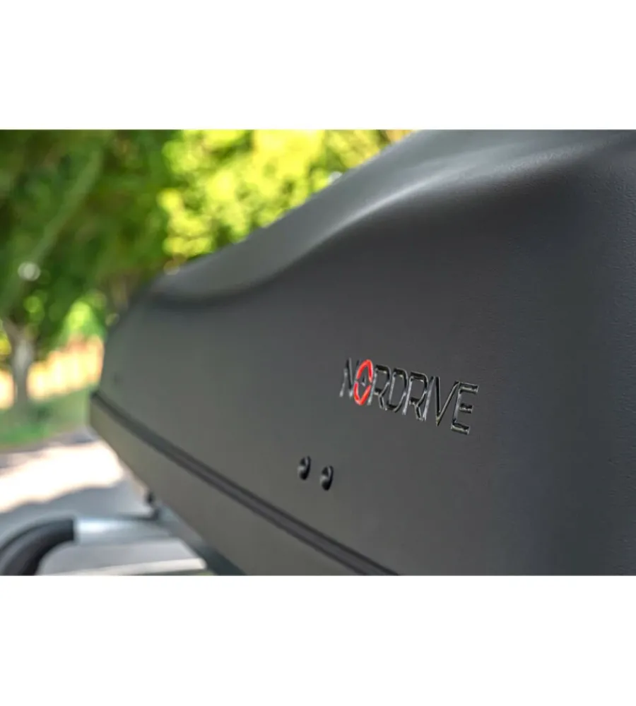 Box tetto per auto 400 litri in abs nero goffrato - n60040>Nordrive New