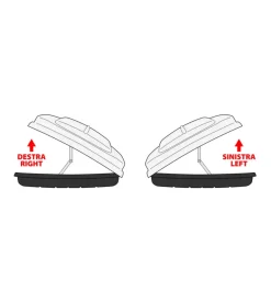 Box tetto per auto 430 litri in abs con doppia apertura argento lucido - n60014><noscript><img width=