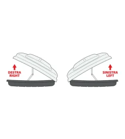 Box tetto per auto 630 litri in abs con doppia apertura nero lucido - n60029>Nordrive Discount