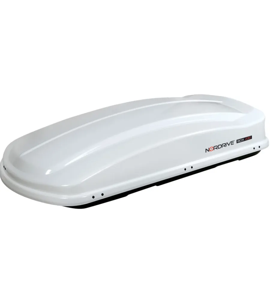 Box tetto per auto 430 litri in abs bianco lucido - n60013>Nordrive Hot