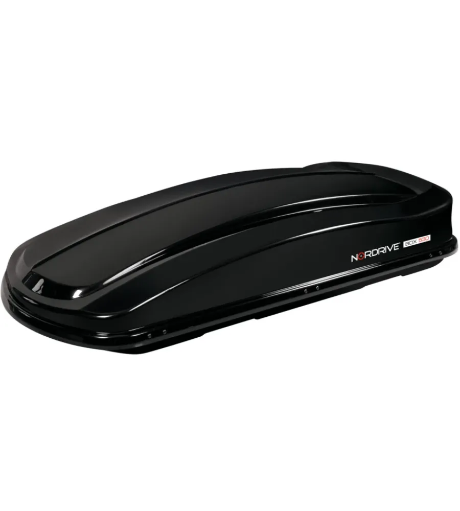 Box tetto per auto 530 litri in abs con doppia apertura nero lucido - n60025>Nordrive Hot