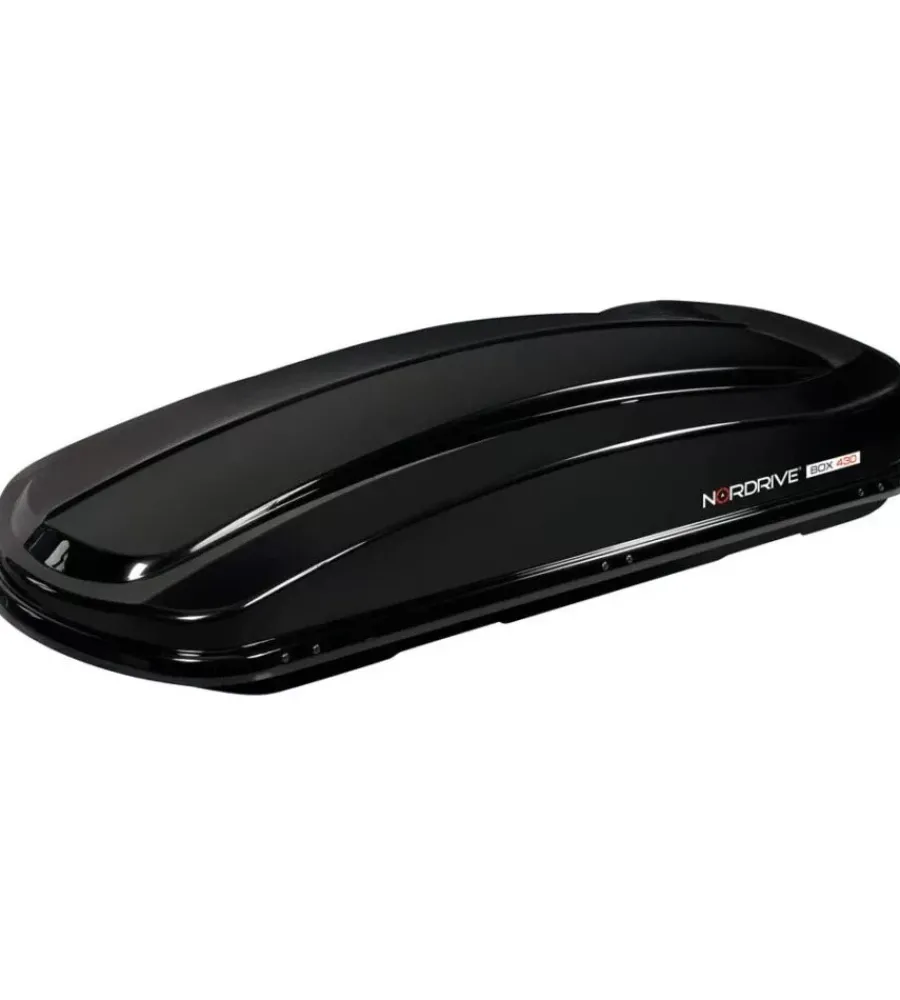 Box tetto per auto 430 litri in abs con doppia apertura nero lucido - n60015>Nordrive Clearance