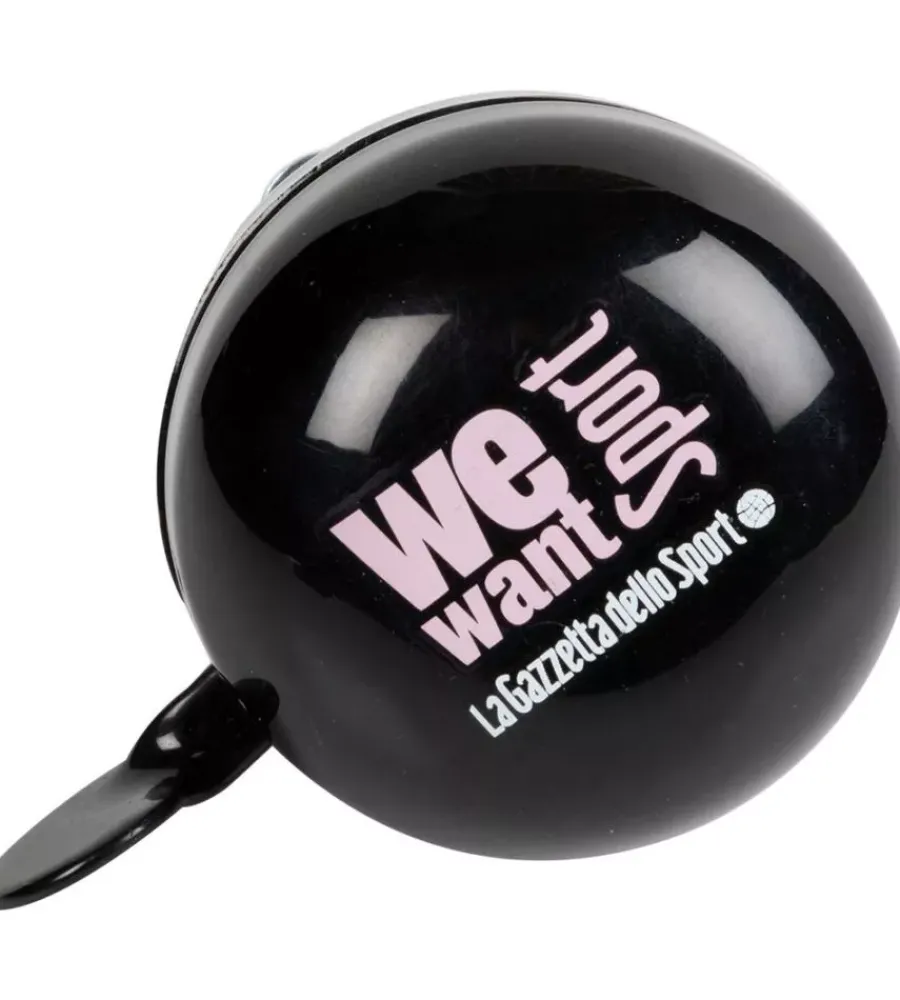 Campanello per bicicletta gazzetta dello sport nero, diametro 60 mm> Discount