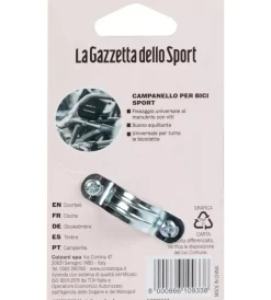 Campanello per bicicletta gazzetta dello sport nero, diametro 60 mm><noscript><img width=
