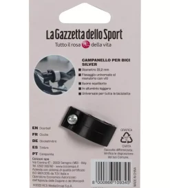 Campanello per bicicletta gazzetta dello sport silver, diametro 22,2 cm><noscript><img width=