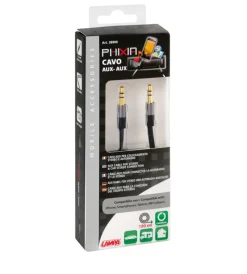 Cavo autoradio 120cm aux aux - nero  38900> Hot