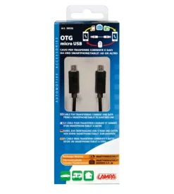 Cavo otg micro usb > micro usb - 30 cm - nero  38936>