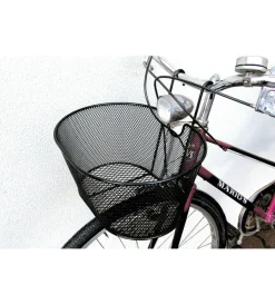 Cestino anteriore aovale a rete per bicicletta donna in metallo  - 94531><noscript><img width=