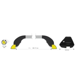 Coppia barre portatutto in alluminio yuro - s - 108 cm  n15044><noscript><img width=