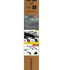 Coppia barre portatutto snap steel telescopiche in acciaio - s - 80÷111 cm  n15014>Nordrive New