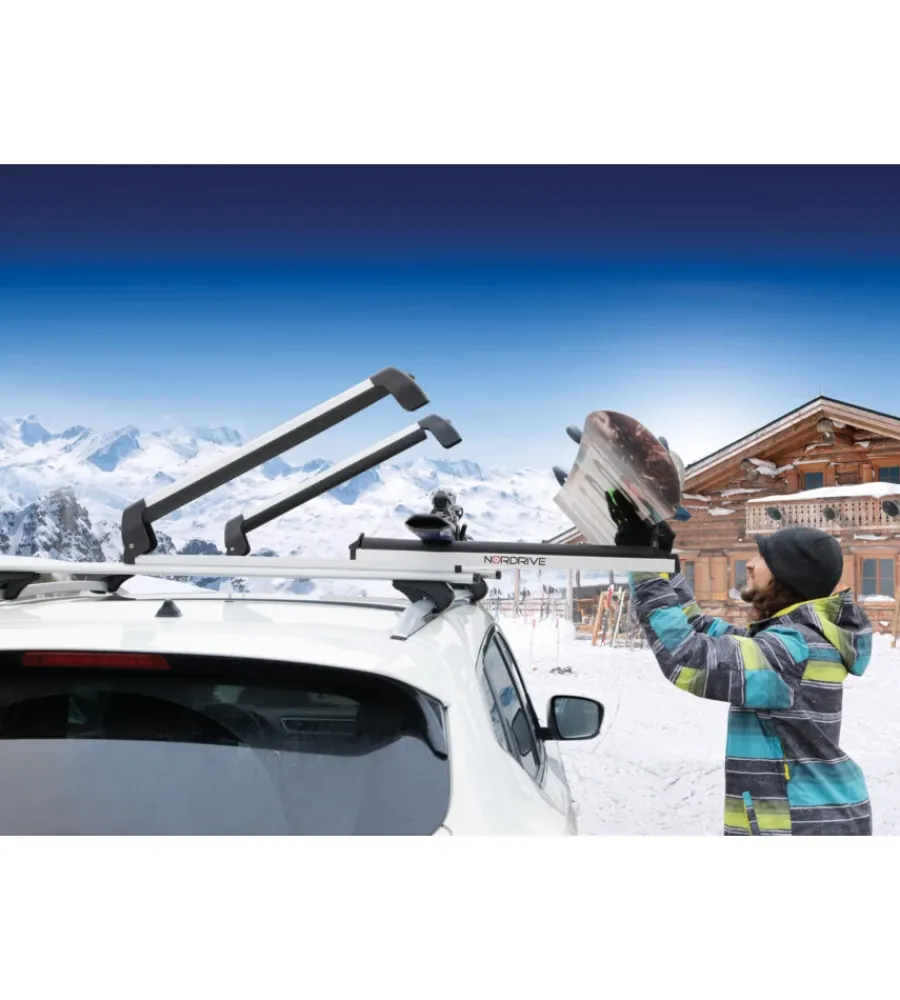 Coppia portasci "pro-slider evo aluminium ps-60" argento - n40000>Nordrive Best