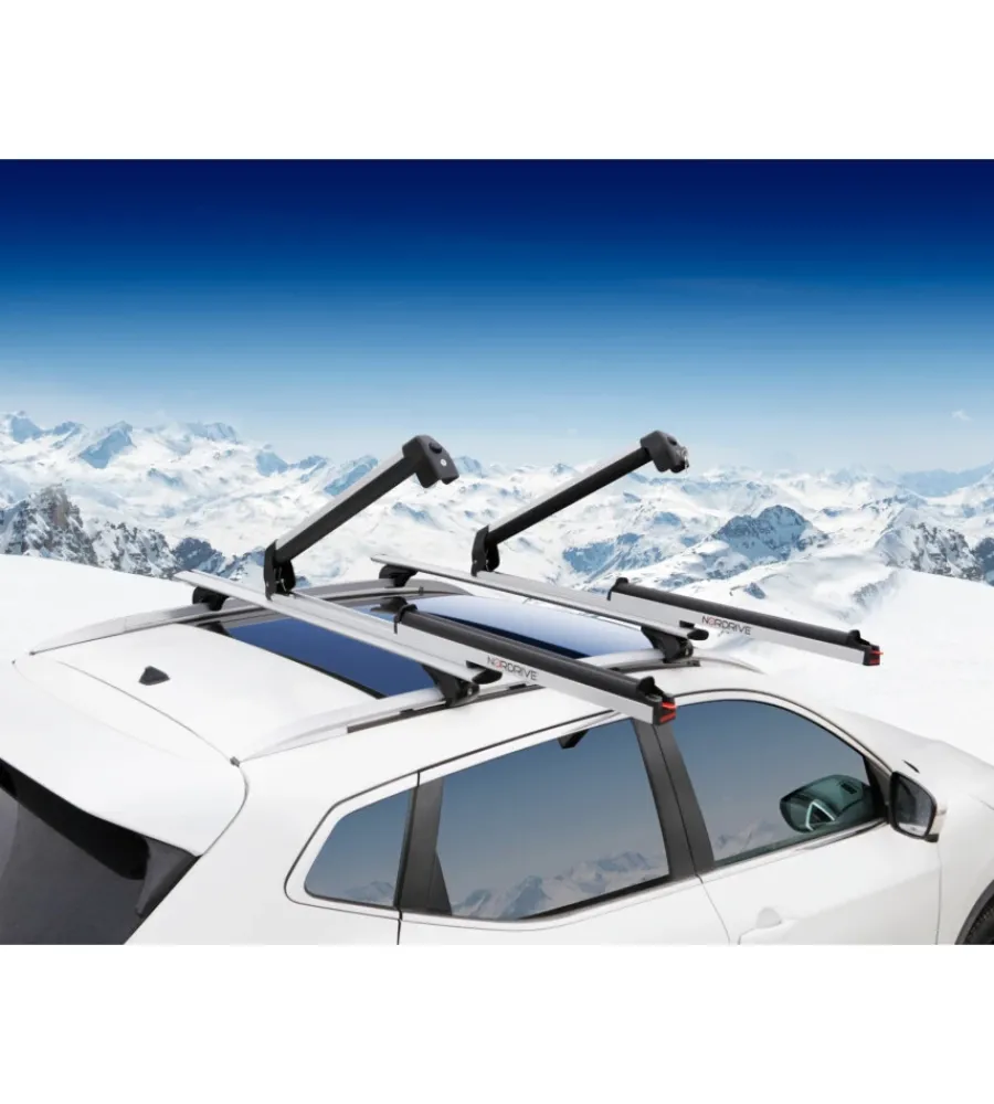 Coppia portasci "pro-slider evo aluminium ps-60" argento - n40000>Nordrive Best