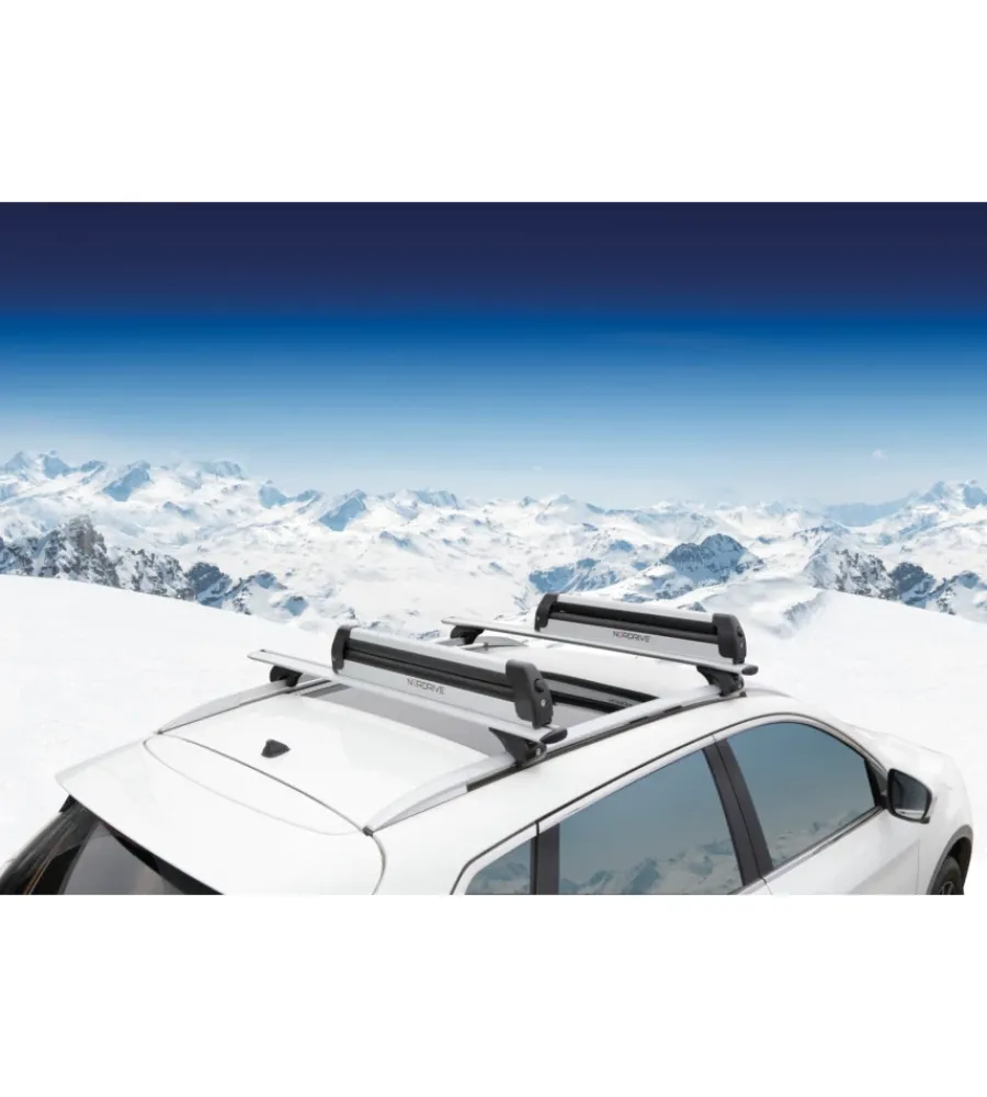 Coppia portasci "pro-slider evo aluminium ps-60" argento - n40000>Nordrive Best