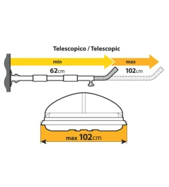 Coppia supporti da parete per box tetto tipo 2, orizzontale  n60051 -><noscript><img width=