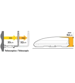 Coppia supporti da parete per box tetto tipo 1, laterale  n60050 -><noscript><img width=