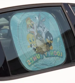 Coppia tendine auto laterali "looney tunes" 44x35 cm> New