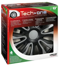 Copricerchi per auto avalone silver & black - ø 13" 31620> Clearance