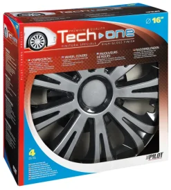 Copricerchi per auto "avera" silver & black - ø 16" pilot 31618>Lampa