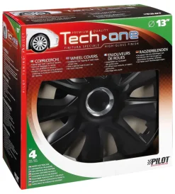 Copricerchi per auto "stratos rc black" - ø 13" pilot  31605>Lampa New