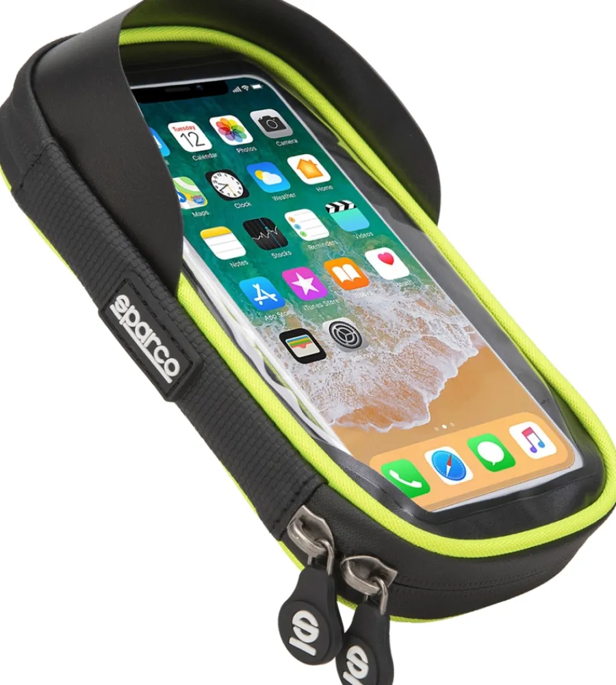 Custodia porta cellulare per bici in microfibra, 19x11x5,5 cm>Sparco Outlet