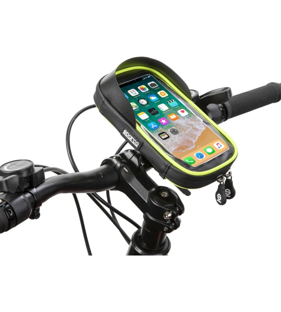 Custodia porta cellulare per bici in microfibra, 19x11x5,5 cm>Sparco Outlet