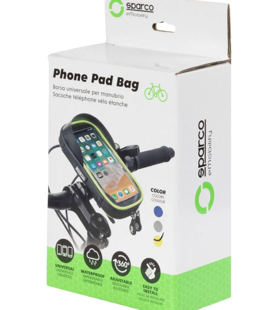 Custodia porta cellulare per bici in microfibra, 19x11x5,5 cm>Sparco Outlet