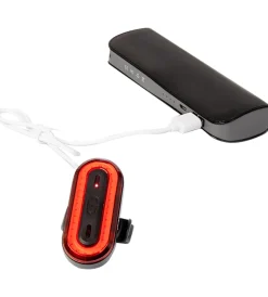 Fanalino posteriore per bicicletta in alluminio e silicone, 3 modalita' di illuminazione><noscript><img width=