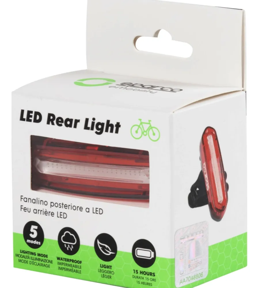 Fanalino posteriore per bicicletta , 7,2x2,1x2,2 cm>Sparco New