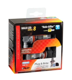 Fari a led per auto 9-32v halo led serie 8 halo killer - (h8-h9-h11-h16) - 25w - pgj19-x - 2 pz  - scatola  57772>Lampa Hot