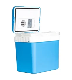 Frigo portatile elettrico da campeggio blu con adattatore 24 lt><noscript><img width=