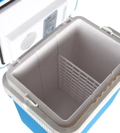 Frigo portatile elettrico da campeggio blu con adattatore 24 lt><noscript><img width=