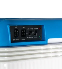 Frigo portatile elettrico da campeggio blu con adattatore 24 lt><noscript><img width=