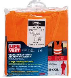 Giubbino fluorescente arancio omologato  65855>Lampa Best