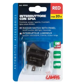Interruttore con spia 20a-12v  45553>Lampa Discount