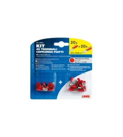 Kit 40 capicorda piatti rossi  45051>Lampa Discount