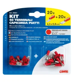 Kit 40 capicorda piatti rossi  45051>Lampa Discount