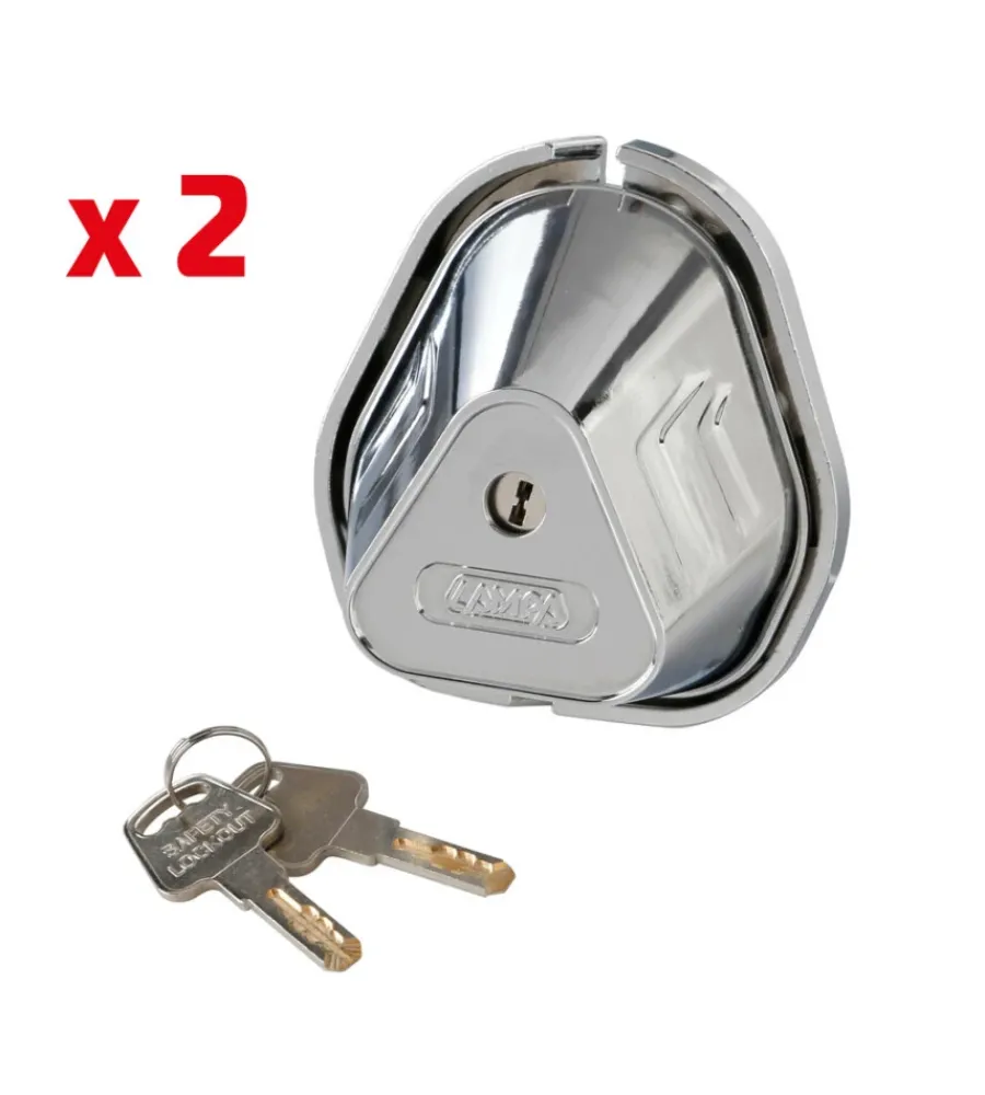 Kit 2 serrature aggiuntive per porte veicoli commerciali "vigilant" - 65412>Lampa Best