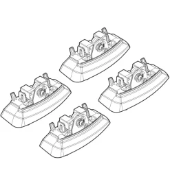 Kit attacchi per barre auto portatutto opel astra 5p 10>  n21134>Nordrive Hot