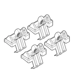 Kit attacchi per barre auto portatutto fiat grande punt 9/05, punto evo 10/0  n21056>Nordrive Clearance