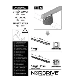Kit attacchi per barre auto portatutto citroen jumper fiat ducato peugeot n30033>Nordrive Clearance