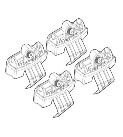 Kit attacchi per barre auto portatutto volvo v50 04>13 (no railing)  n21148>Nordrive Best