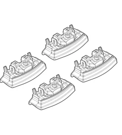 Kit attacchi per barre auto portatutto kia soul 01/14> (no railing)  n21164>Nordrive New