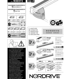 Kit attacchi per barre auto portatutto volkswagen transporter t5 03>15 trans  n30372>Nordrive Sale