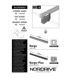 Kit attacchi per barre auto portatutto citroen jumpy peugeot expert fiat sc n30043>Nordrive Online