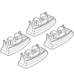 Kit attacchi per barre auto portatutto mercedes classe b 10/11  n21145>Nordrive Outlet