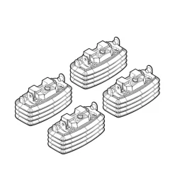 Kit attacchi per barre auto portatutto mazda3 4/5p 1/04>3/09,6 4d 9/02>3/08  n21027>Nordrive Outlet